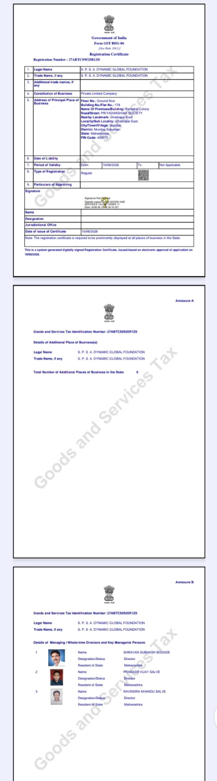 GST Certificate